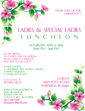 Spring Ladies Luncheon Flyer 2013 image