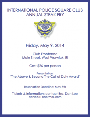 Police Steak Fry Flyer 2014 image