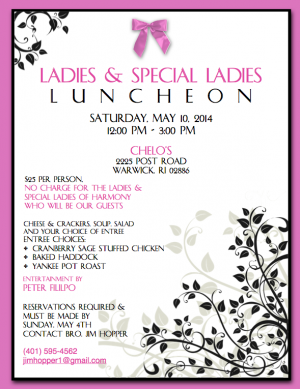 Spring Ladies Luncheon Flyer 2014 image