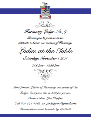 Ladies at the Table Flyer 2014 image