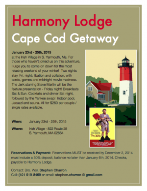 Cape Getaway Flyer 2015 image