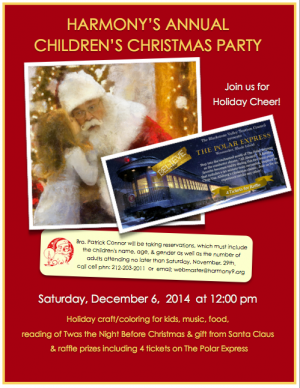 Harmony Christmas Party 2014 Flyer image