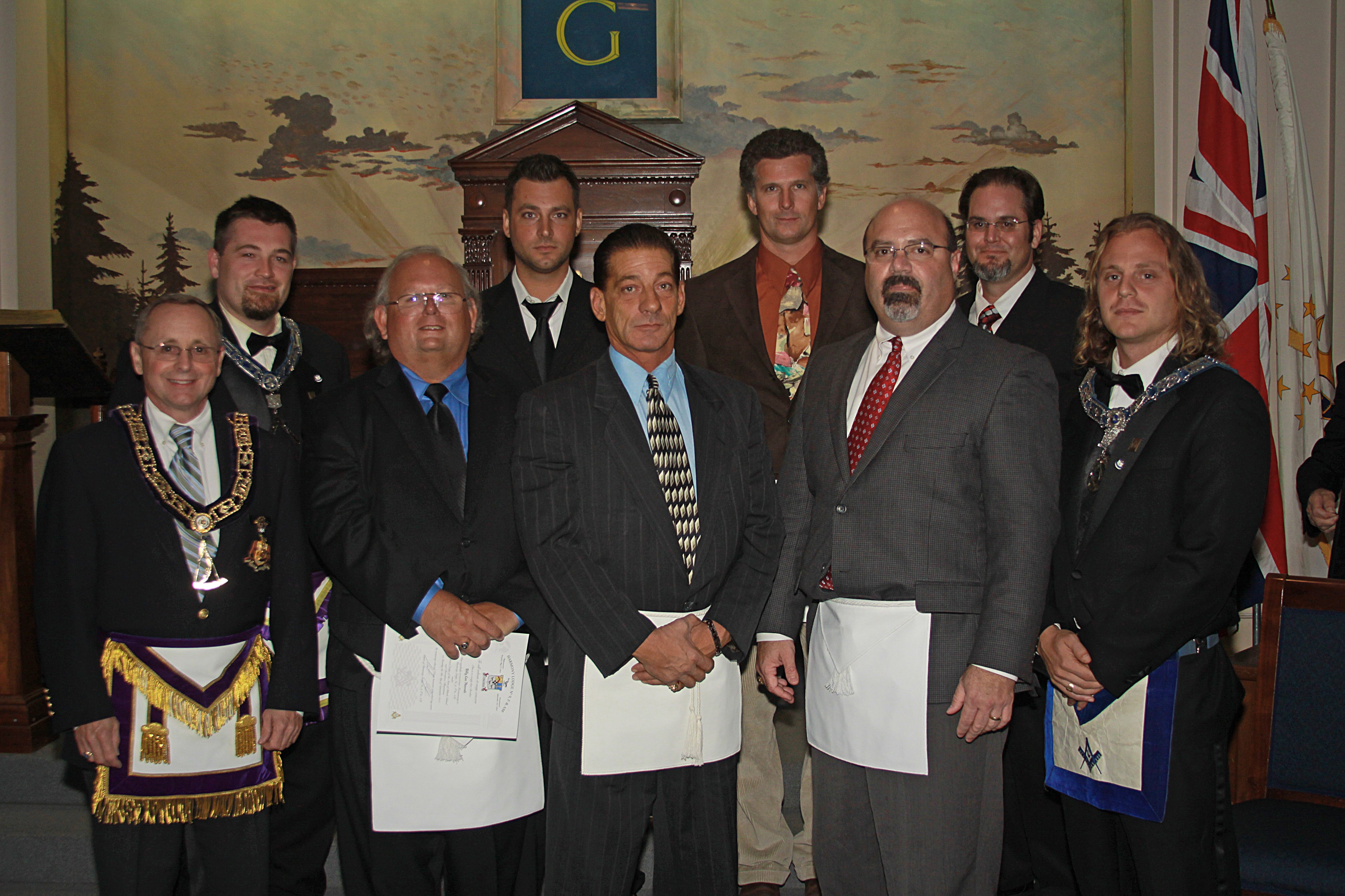 Congratulations to our newest members of Harmony Lodge #9