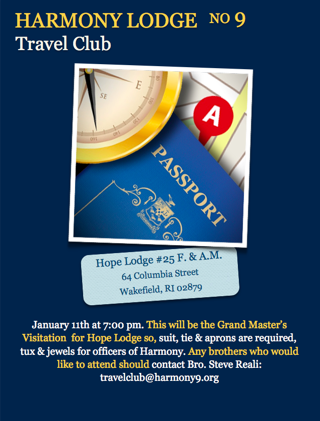 Harmony’s Travel Club – Hope Lodge # 25