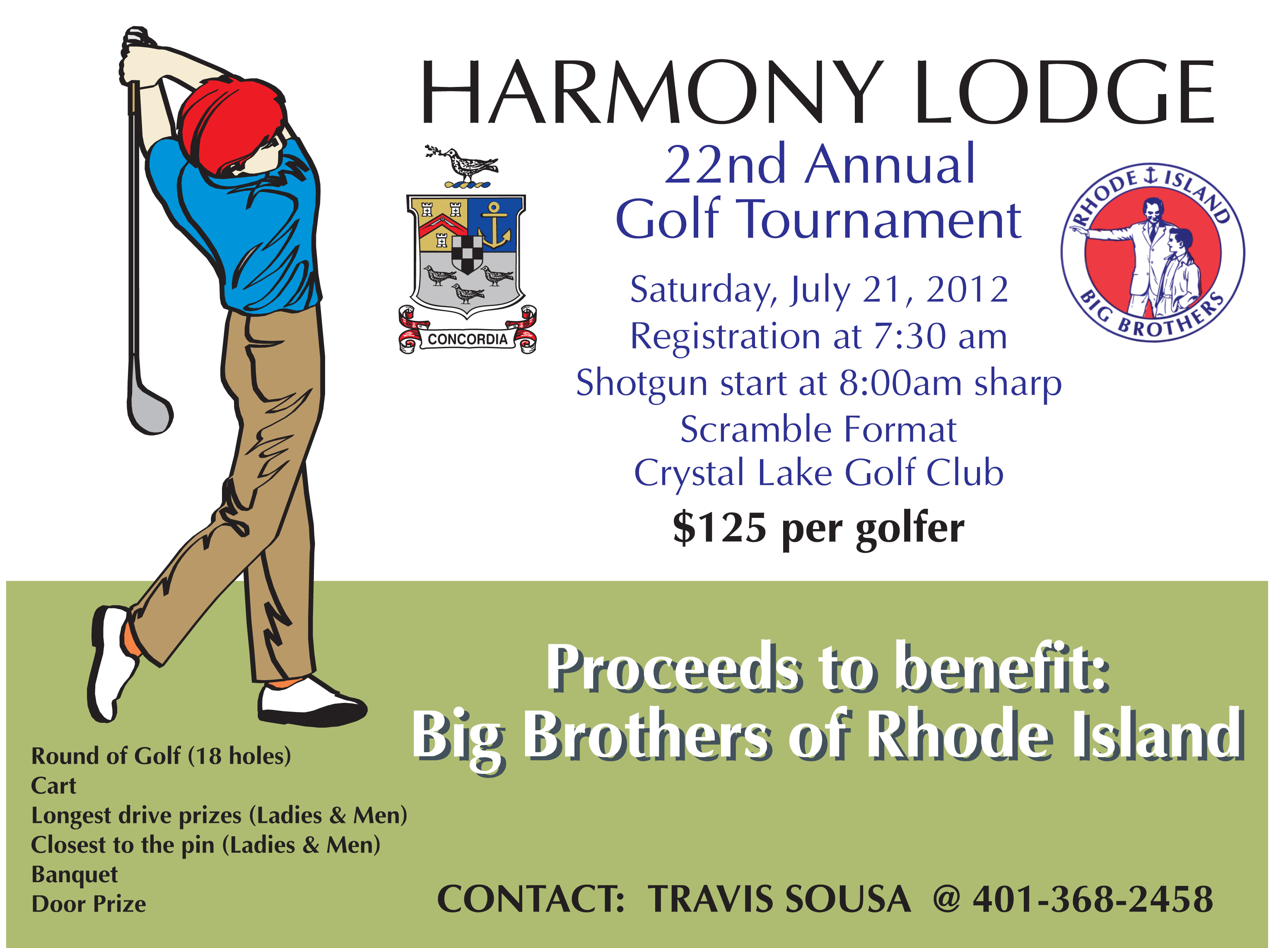 Harmony Lodge 22nd Annual Golf Tournament – Saturday, July 21, 2012